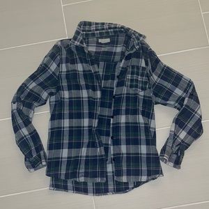 Blue and green flannel